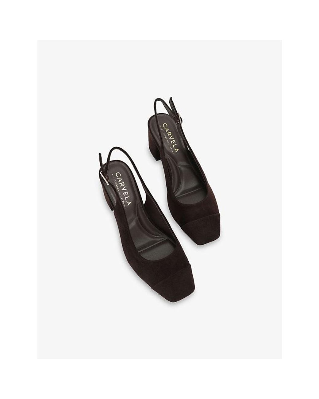 Carvela Kurt Geiger Black Harper Suede Slingbacks