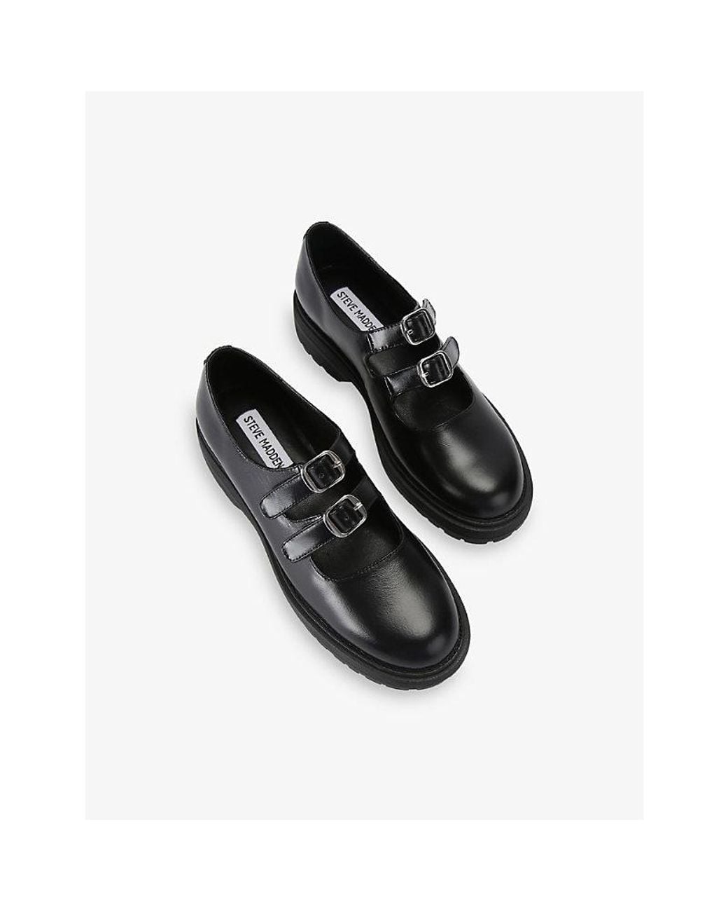 Steve Madden Black Alba Leather Shoes