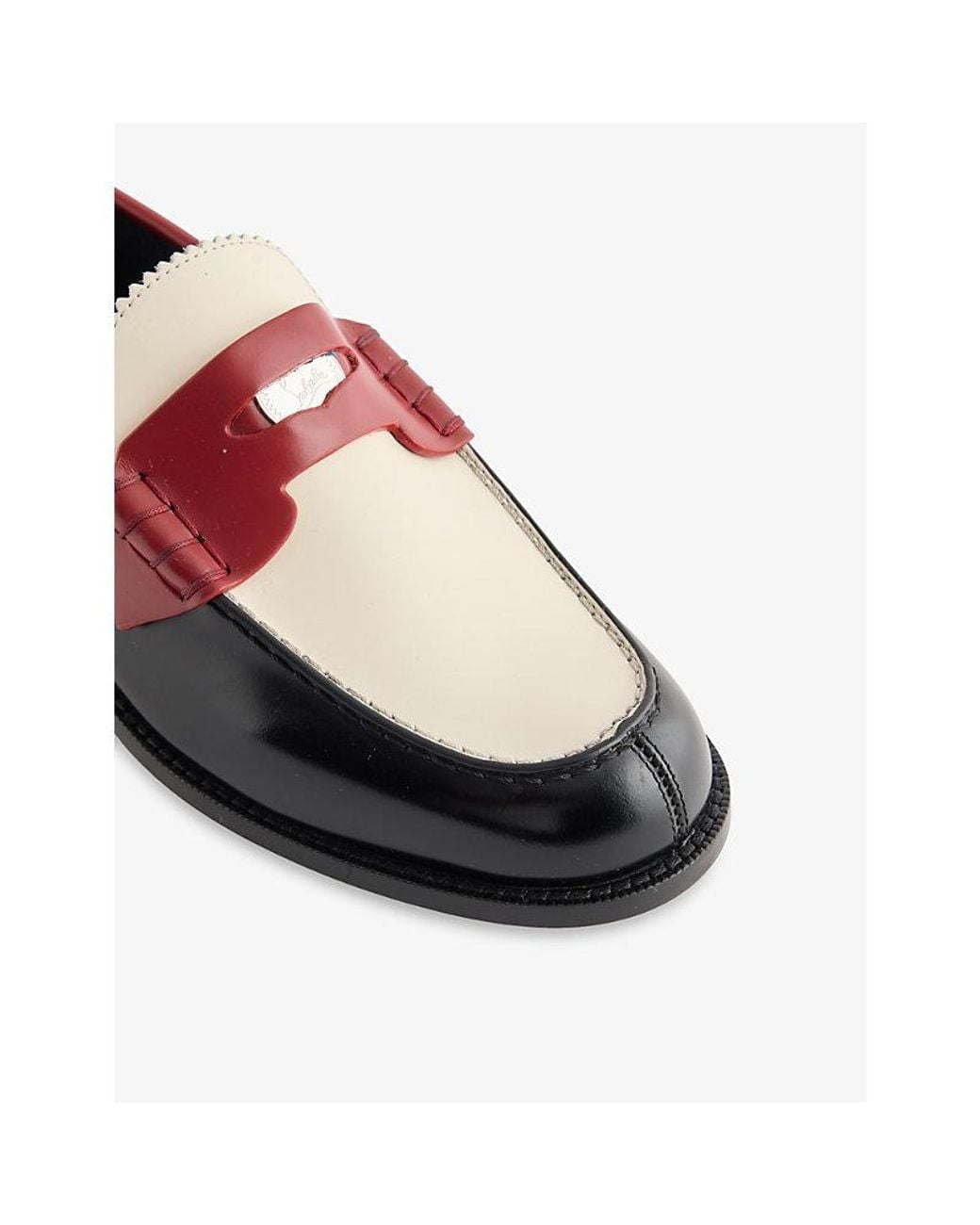 Christian Louboutin Black Plato Leather Loafers