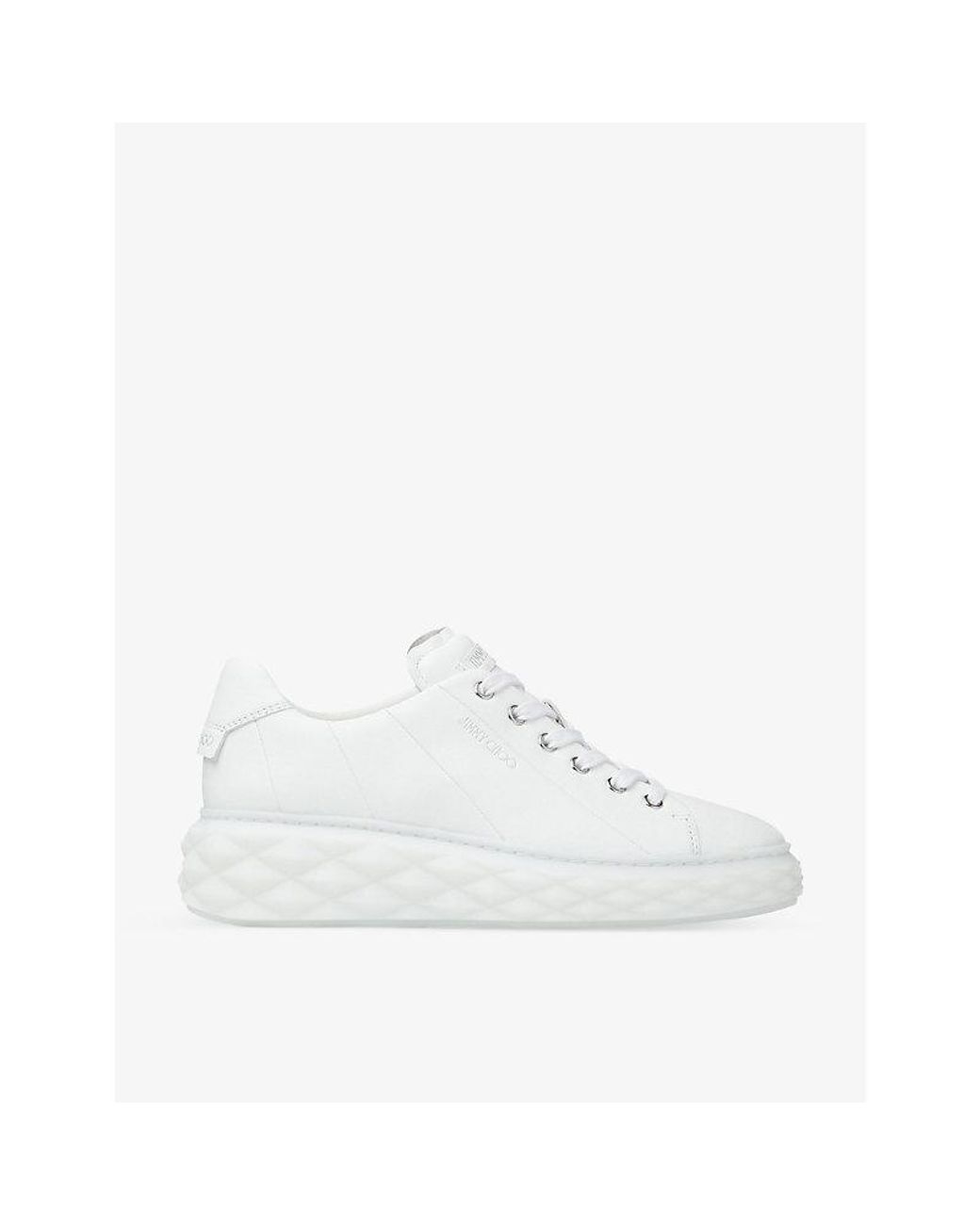 Jimmy Choo White Diamond Light Leather Sneakers