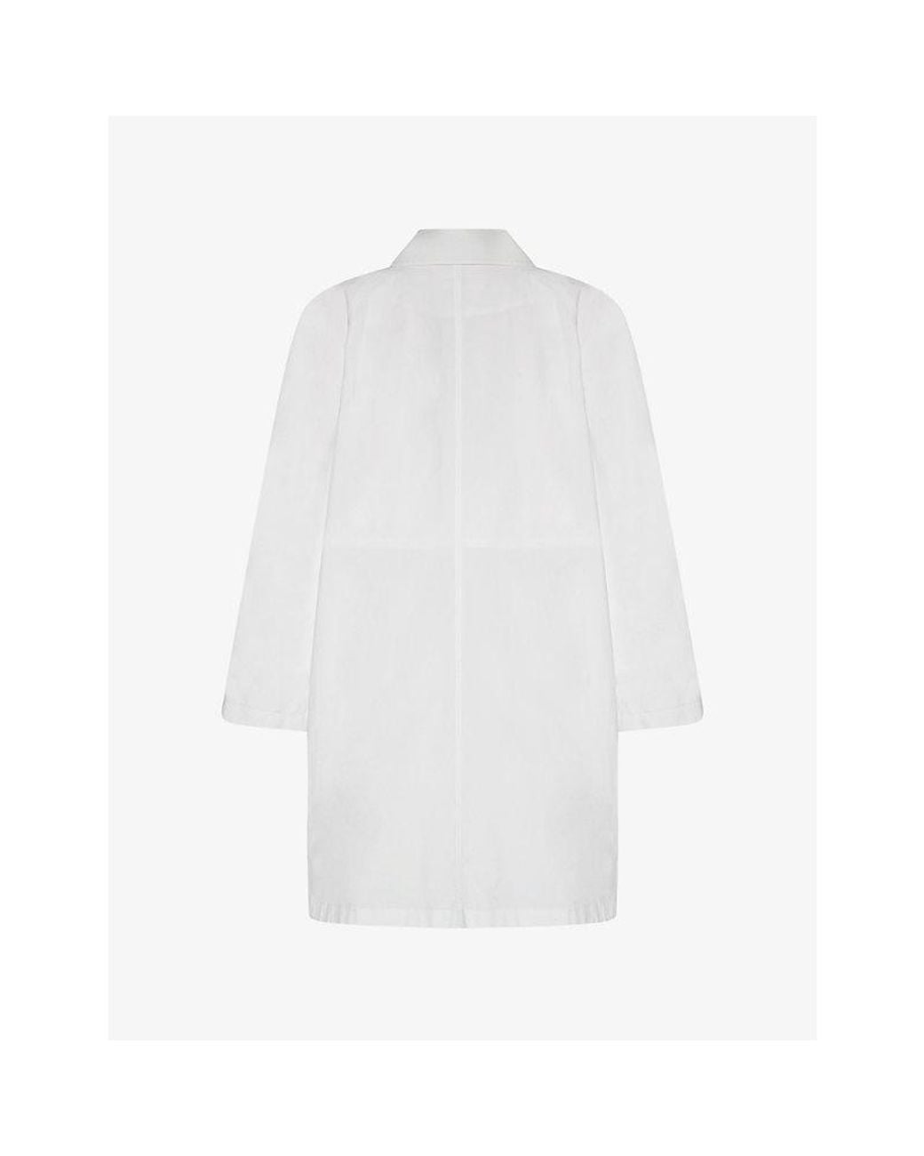 The Row White Hawkins Single-Breasted Cotton Poplin Coat