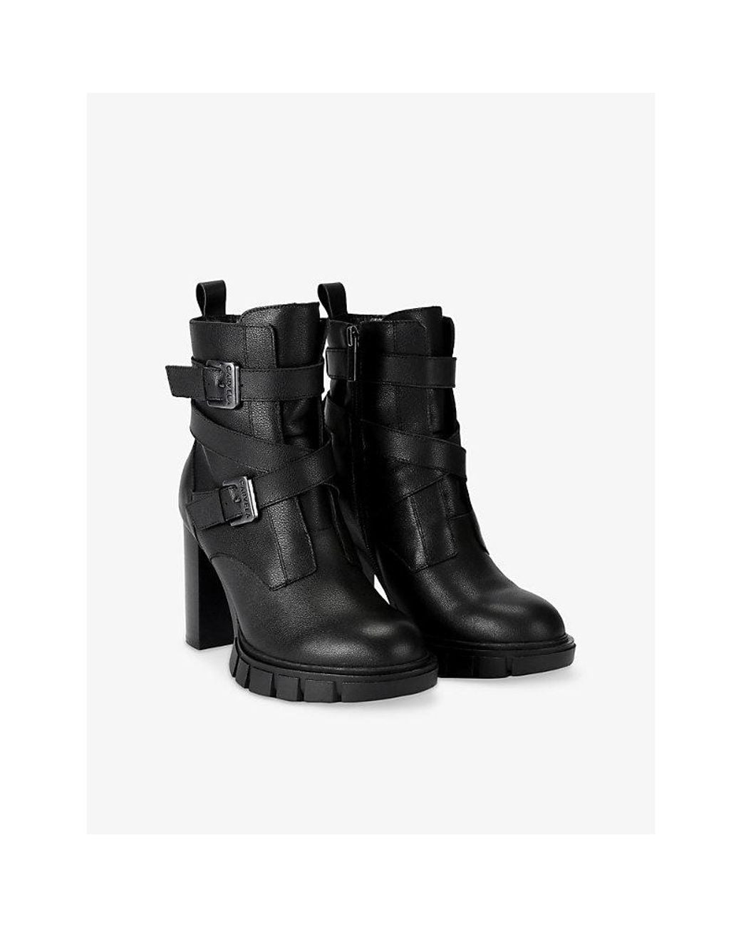 Carvela Kurt Geiger Black Ignite High-Heeled Leather Ankle Boots