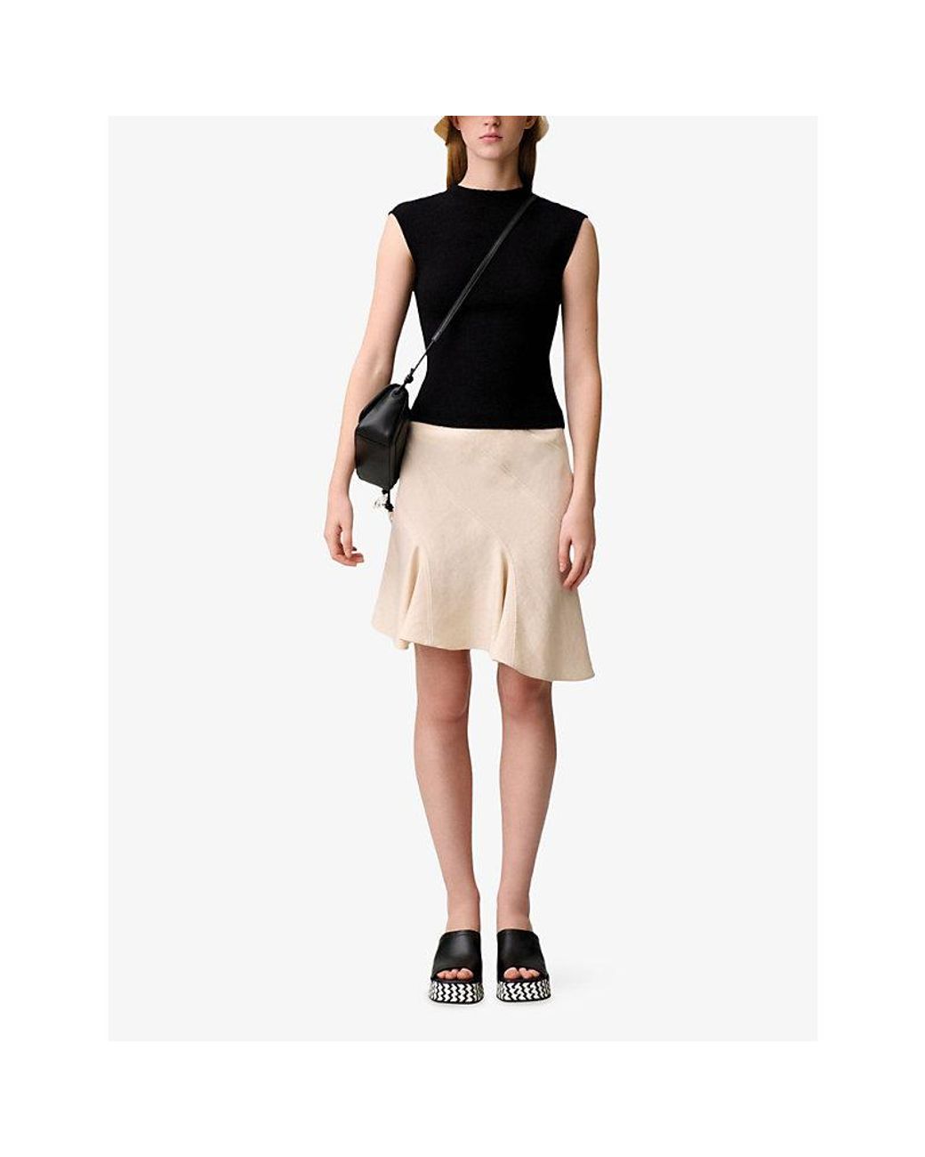 Claudie Pierlot Black Sleeveless High-Neck Knitted Top