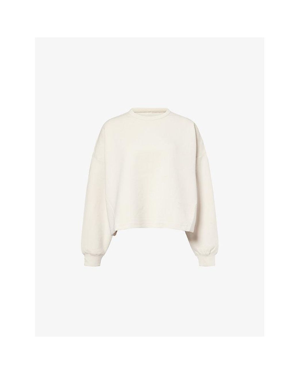 cropped white nike sweatshirt