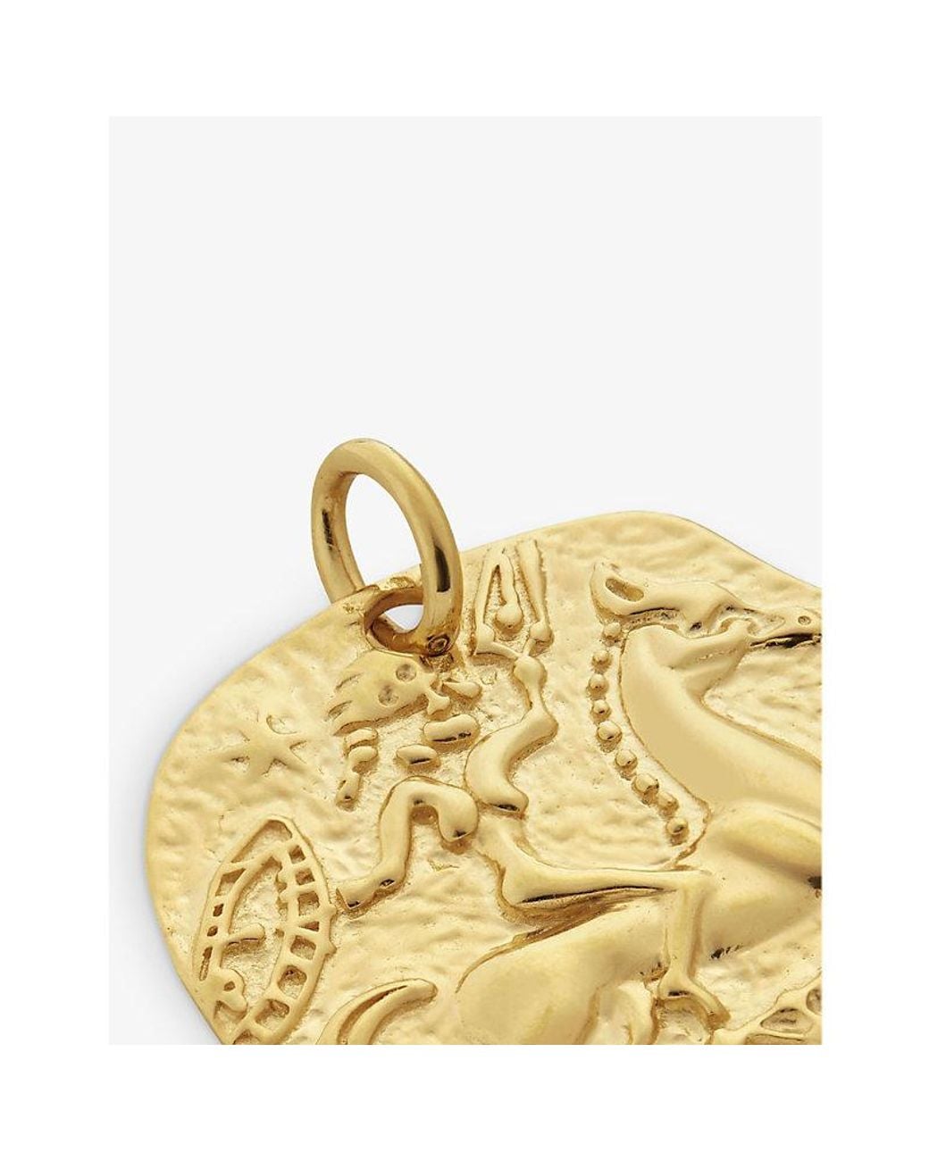 Monica Vinader Metallic Goddess 18Ct-Plated Vermeil Sterling- Pendant Charm