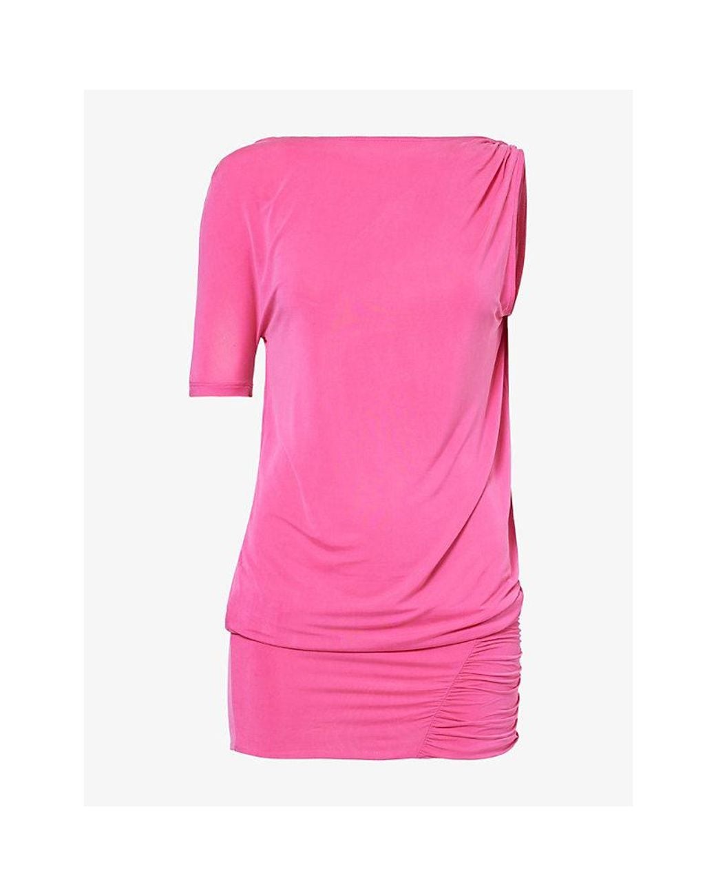 Peachy Den Pink Kylie Bubble Jersey Mini Dress