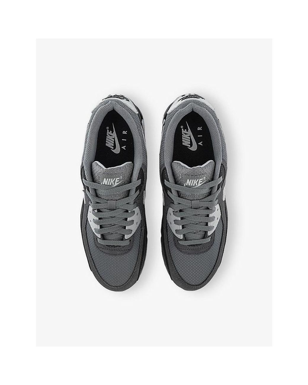 Nike Gray Air Max 90 Leather And Mesh Trainers for men