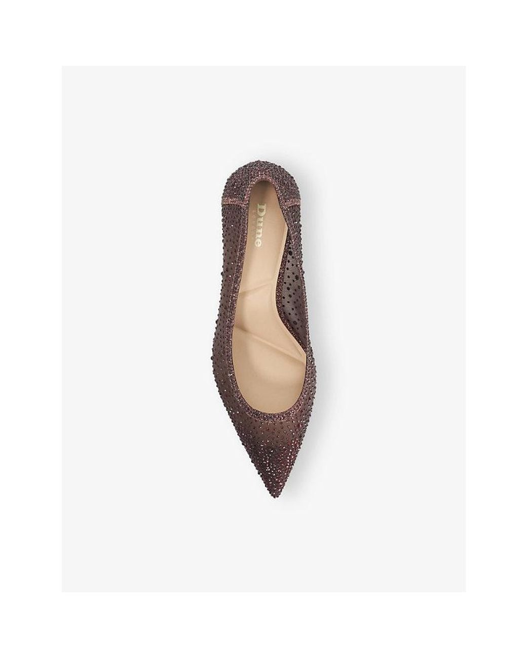 Dune Brown Brivelle Hotfix Mesh Courts