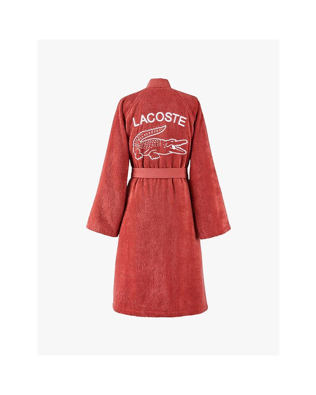 Lacoste L Défilé Logo-Embroidered Cotton Bathrobe