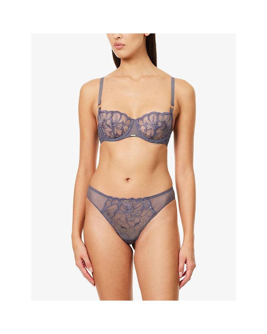 Chantelle Multicolor Fleurs Balcony Lace Bra