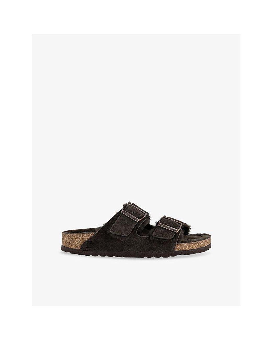 Birkenstock Black Arizona Shearling Sandals