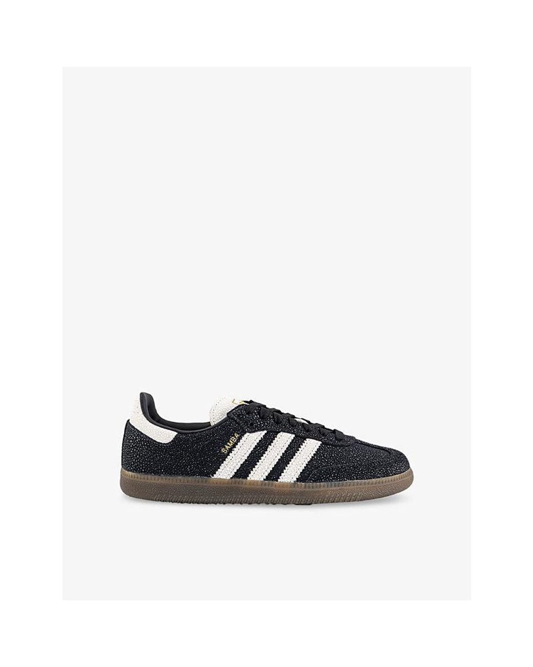 Adidas Black Samba Og Mixed-Material Trainers