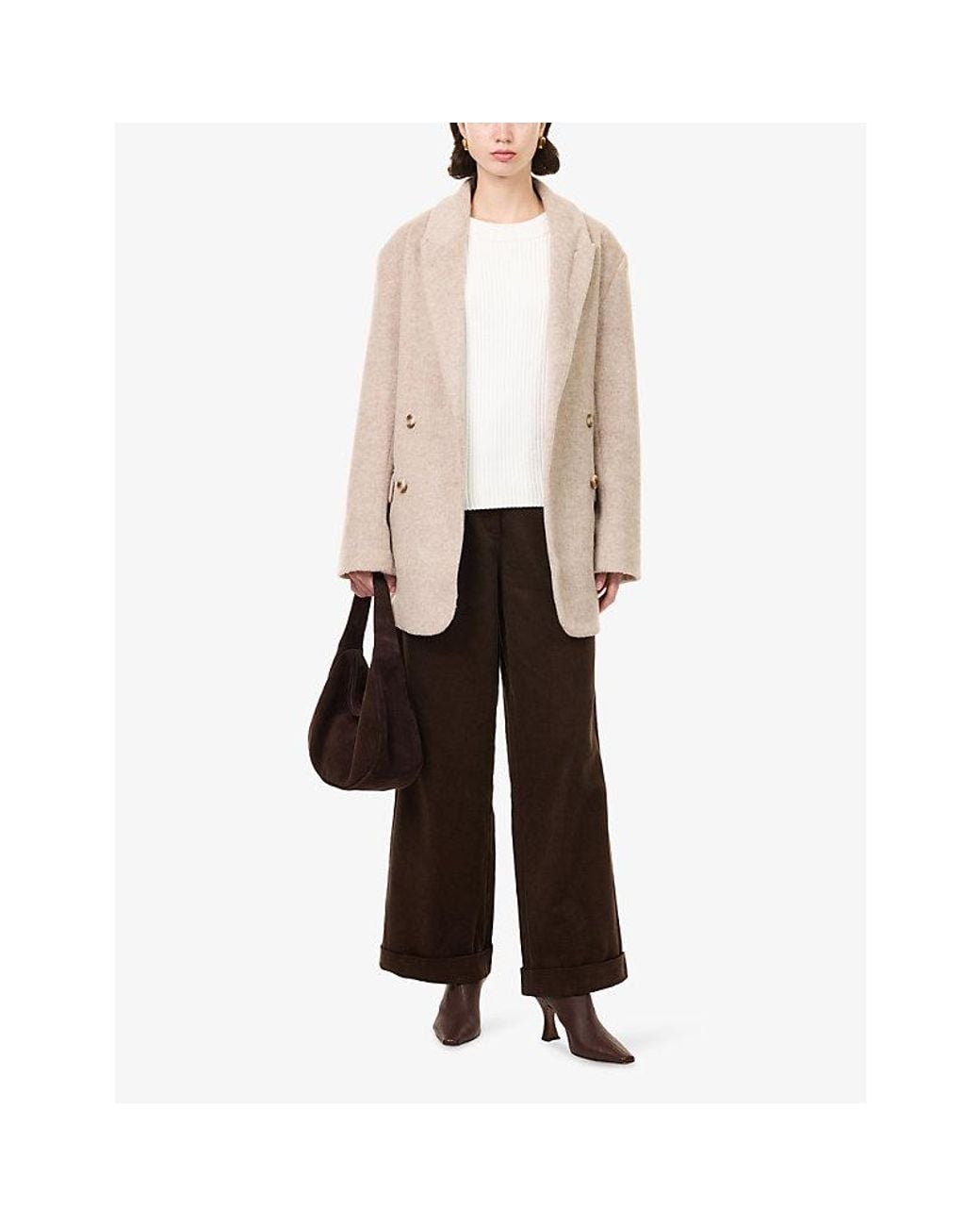 4th & Reckless Brown Hughes Tailored Corduroy Cotton Trousers