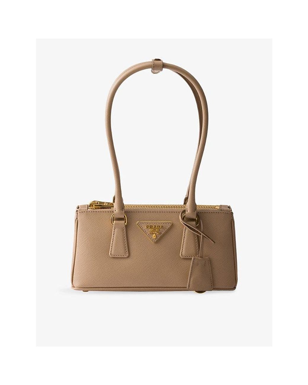 Prada Brown Galleria Mini Saffiano Leather Shoulder Bag