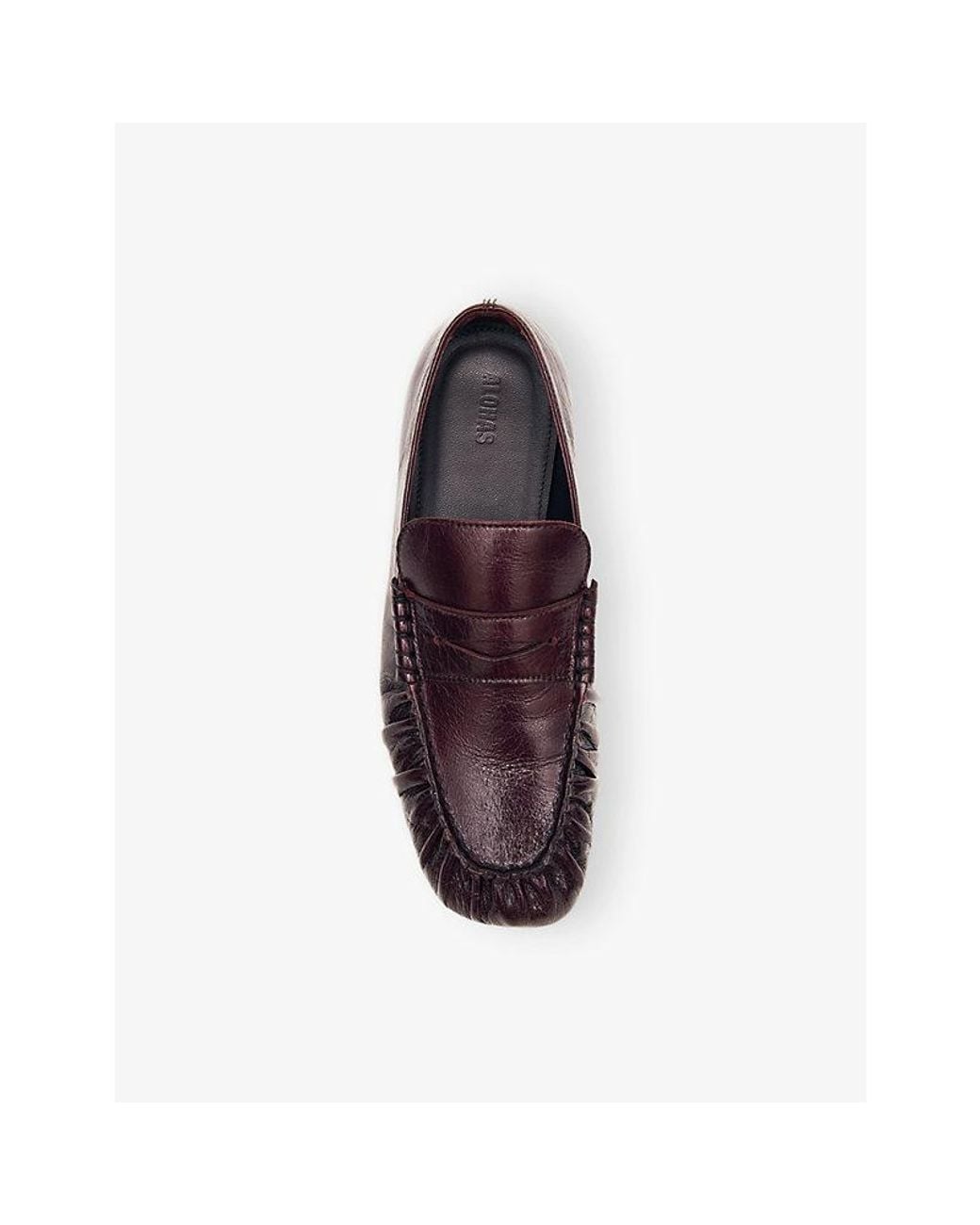 Alohas Purple Aven Leather Penny Loafers