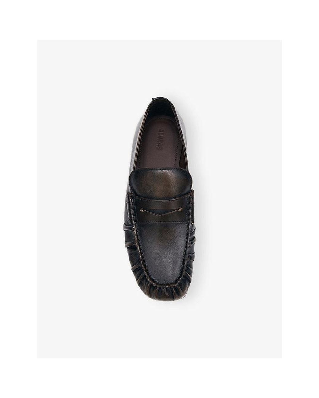 Alohas Black Aven Leather Penny Loafers