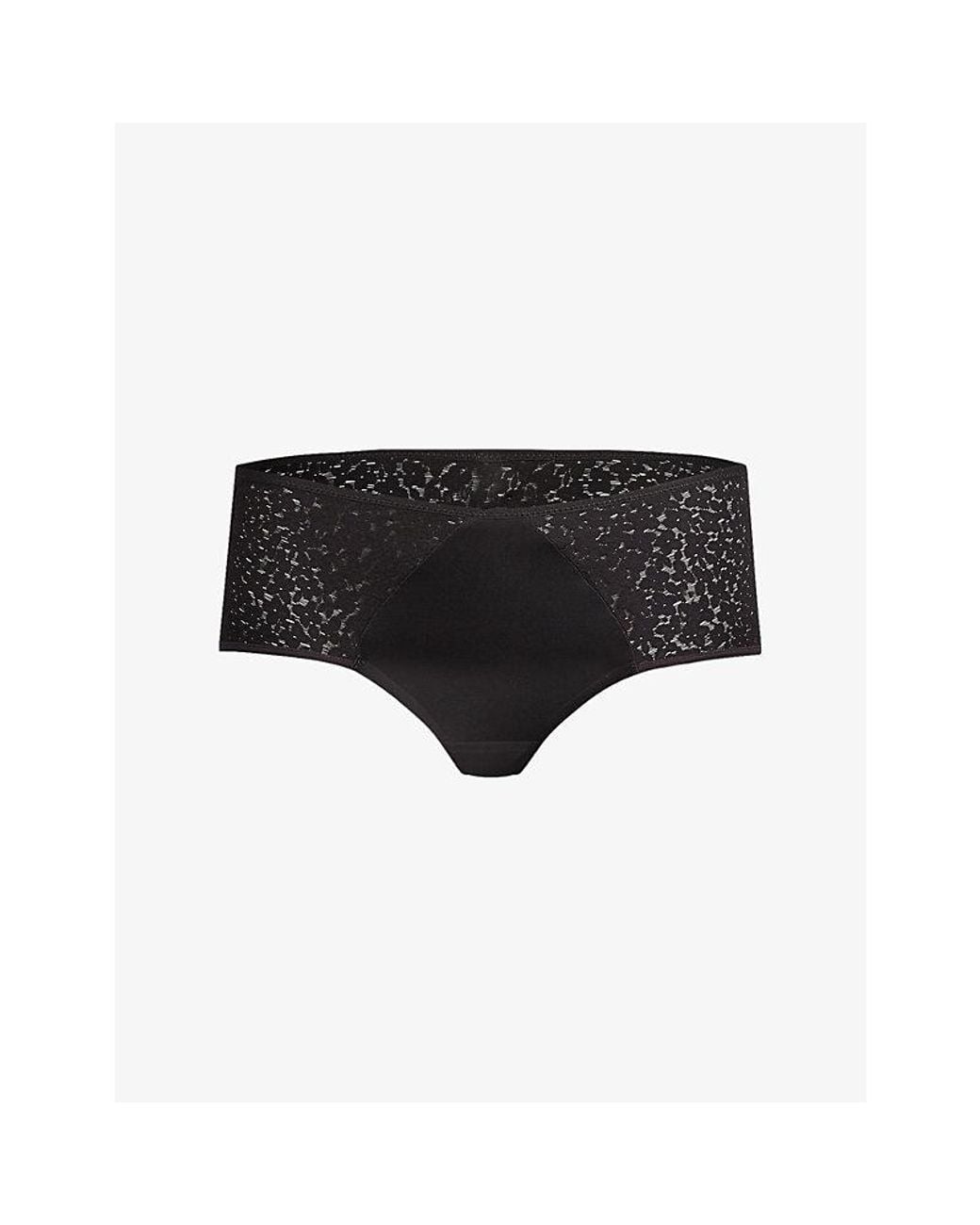 Chantelle Black Norah Stretch-Lace Shorty Briefs