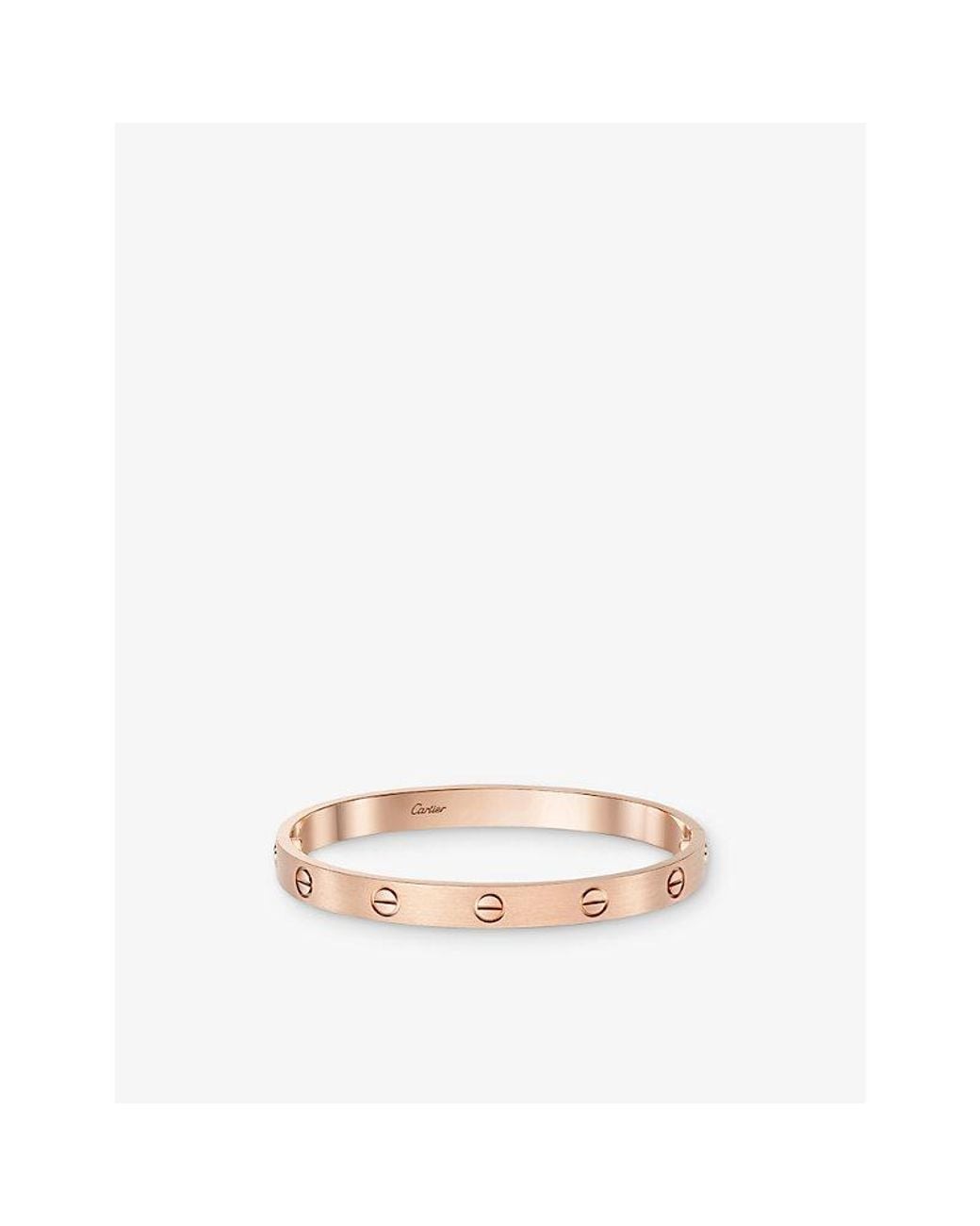 Cartier Natural Love Classic Brushed 18Ct Rose- Bracelet