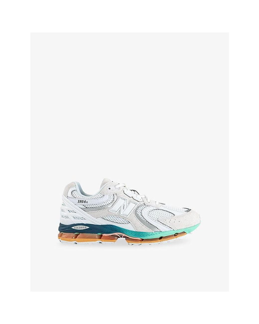 New Balance Blue 1954 Suede And Mesh Trainers for men