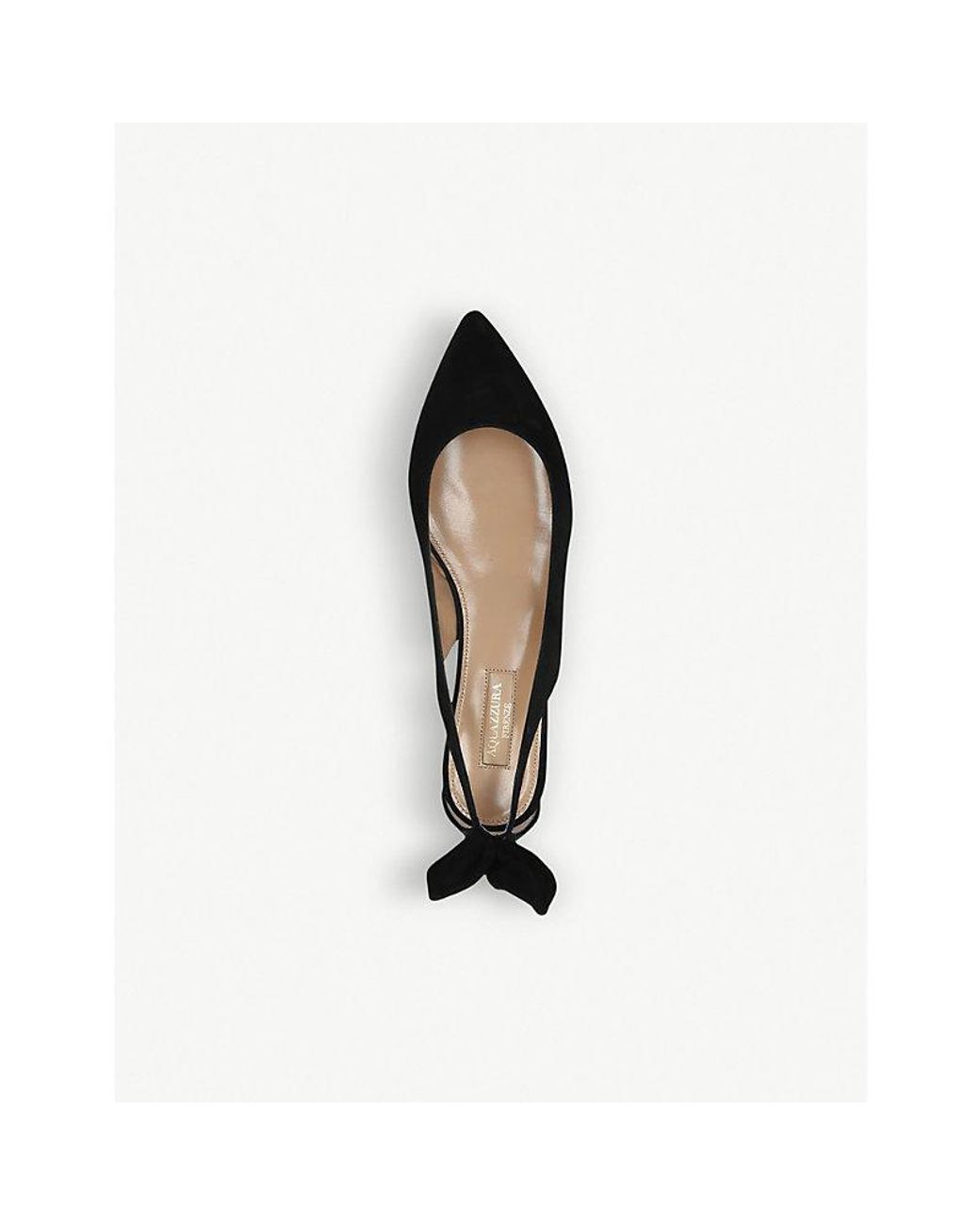 Aquazzura Black Deneuve Suede Ballet Pumps