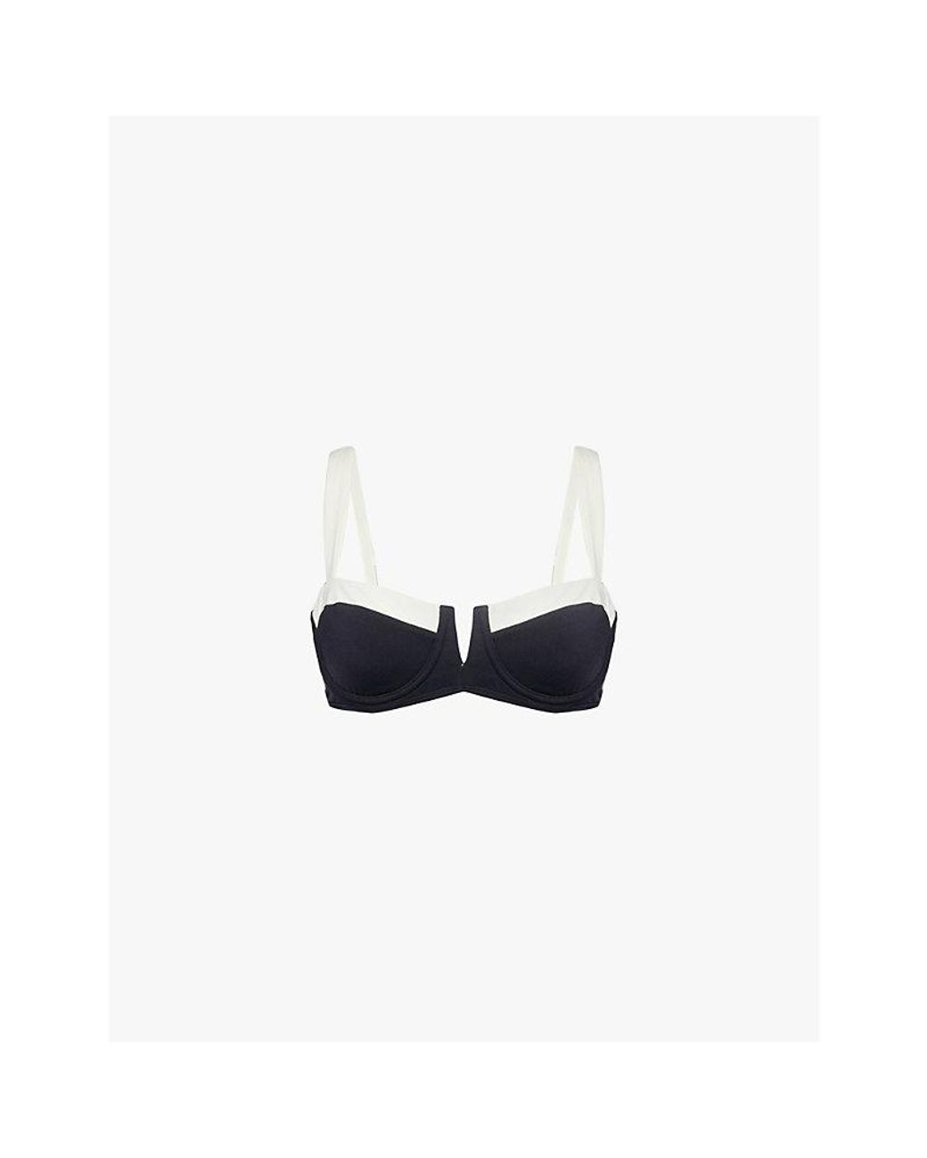 Cheap Monday Black Clovelly Plunge-Neck Stretch-Woven Bikini Top