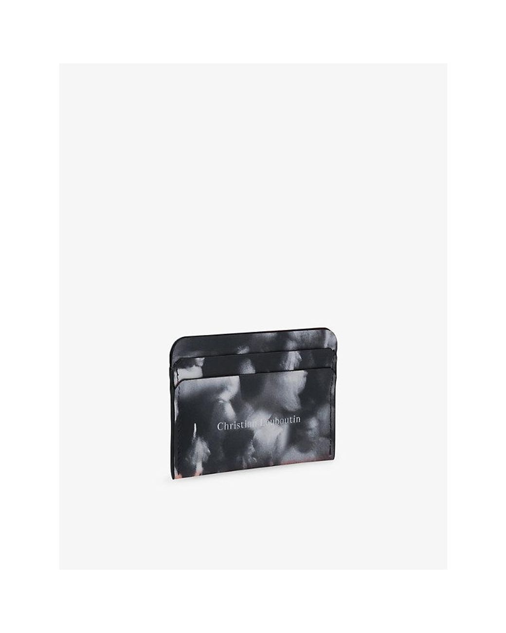 Christian Louboutin Black Canopy Leather Card Holder for men