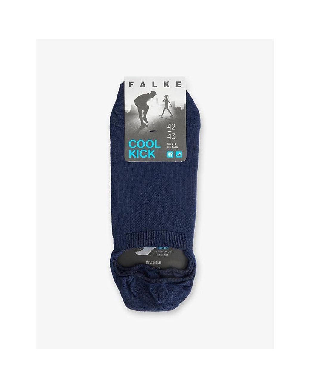 Falke Blue Cool Kick Stretch-Woven Socks for men