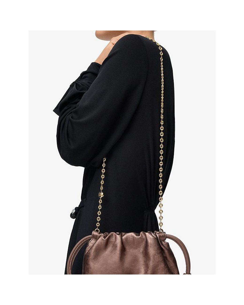 Loewe Brown Mini Flamenco Leather Shoulder Bag