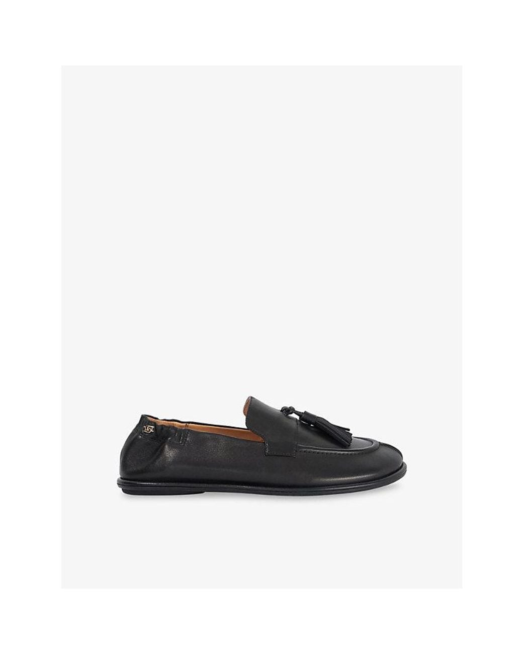 Dune Black Grounding Leather Loafers