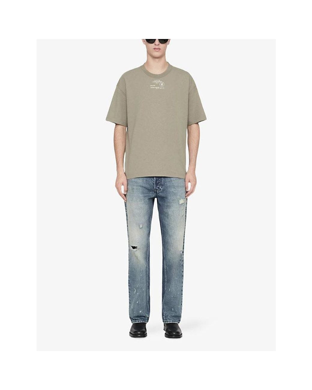 AllSaints Natural Raphy Logo-Print Short-Sleeve Cotton T-Shirt for men