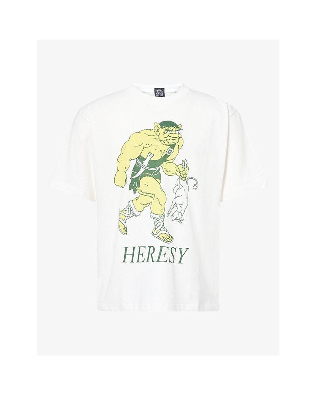 Heresy White Brand-Print Cotton T-Shirt for men