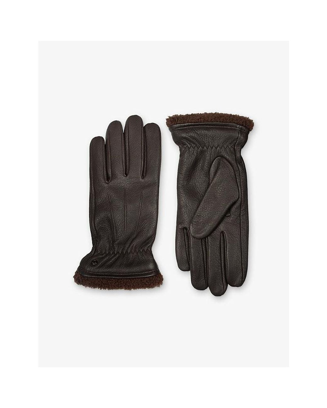 Dents Black Shrewsbury Touchscreen Leather Gloves for men