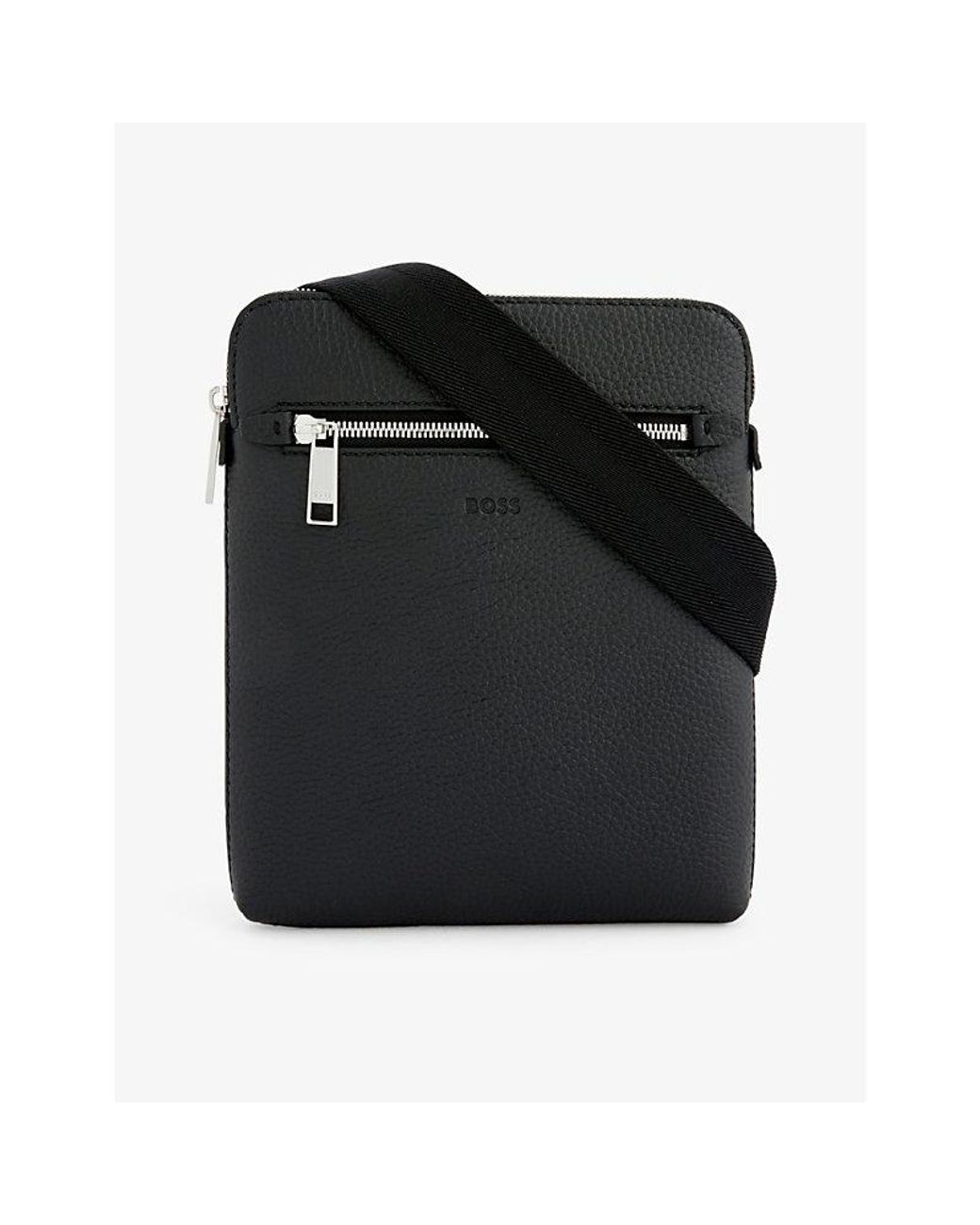 BOSS by HUGO BOSS Crosstown Leather Cross-body Bag in Black for Men | Lyst