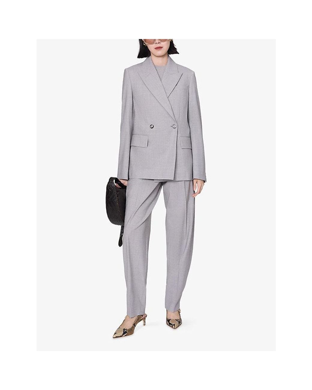 Joseph Gray Dana Peak-Lapel Stretch-Wool Blazer