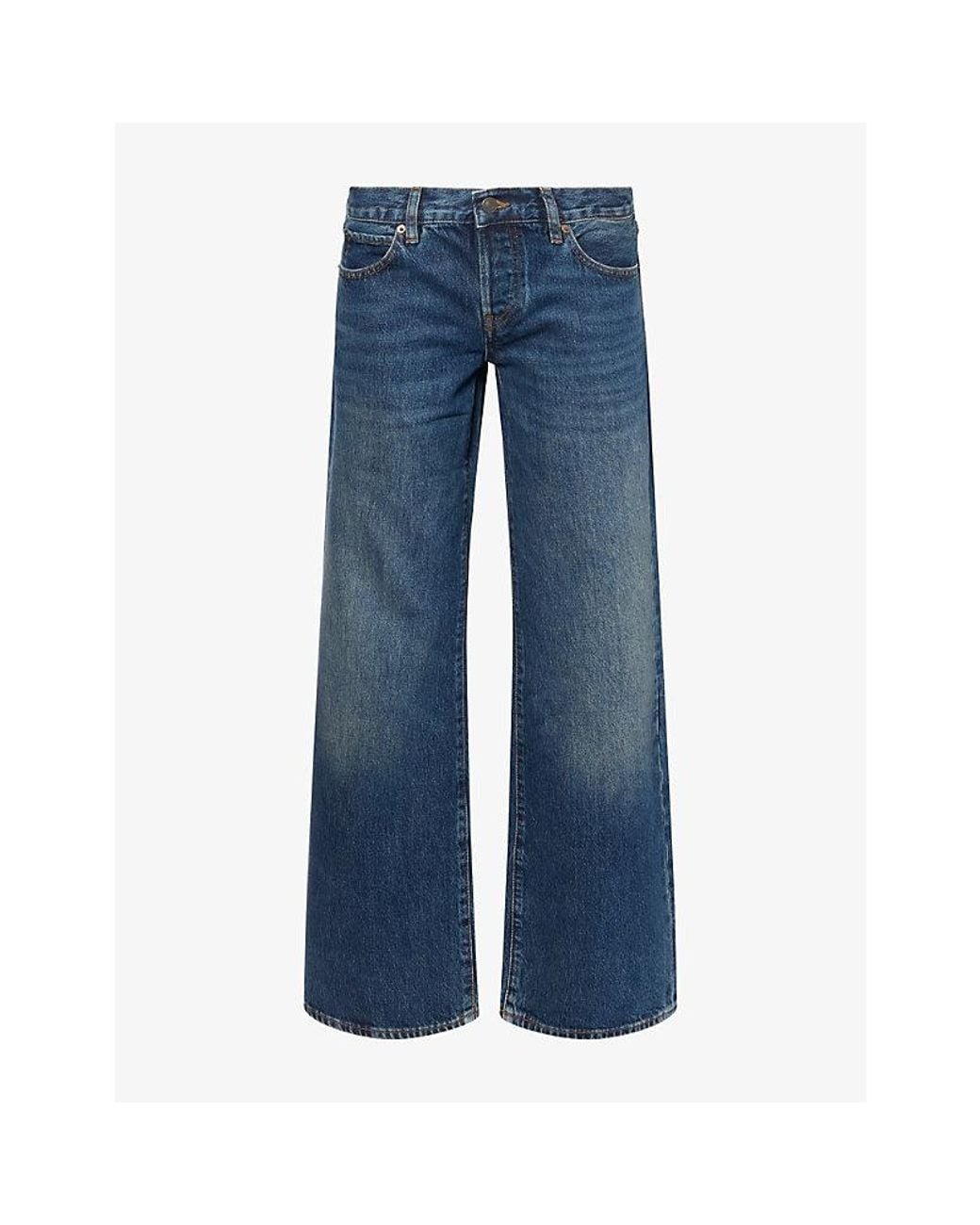 FRAME Blue Pixie Bootcut Low-Rise Denim Jeans