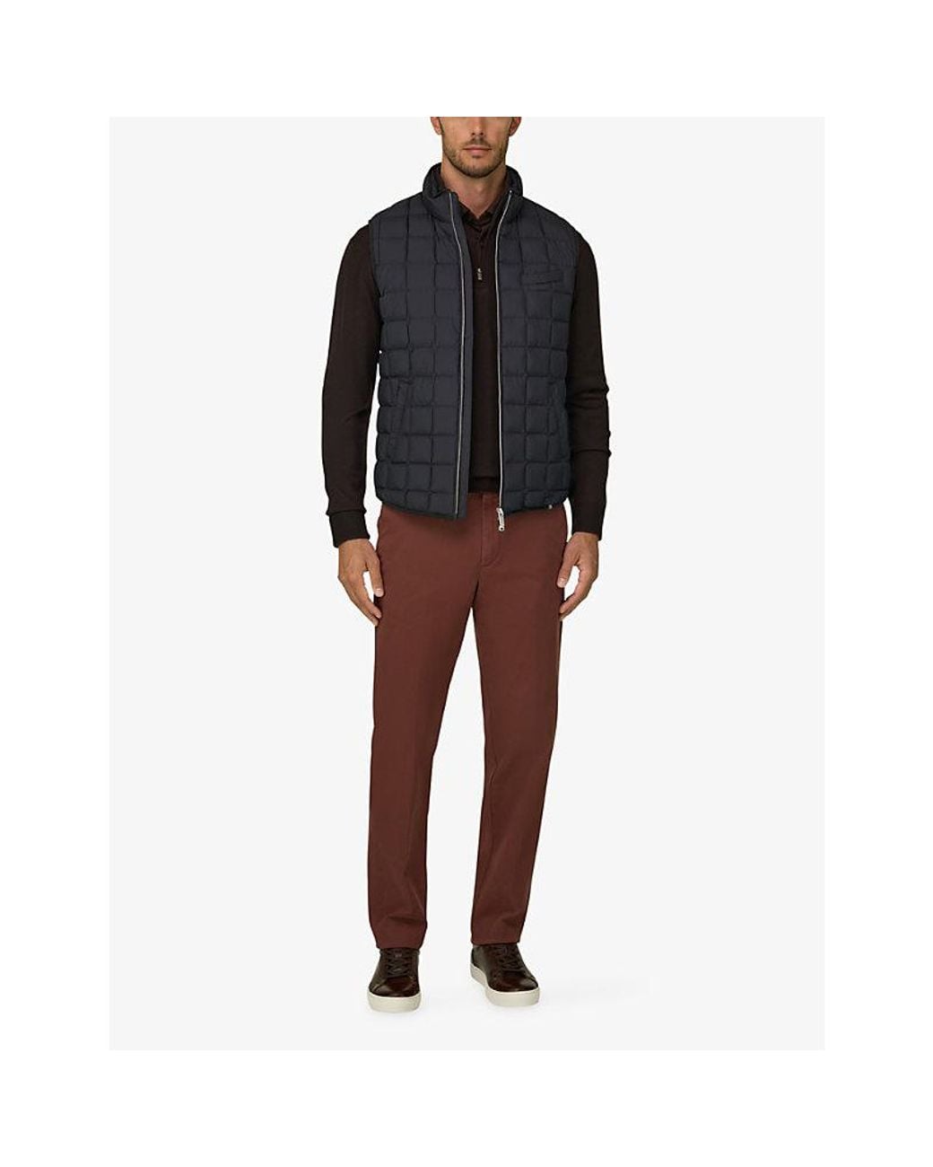 Boggi Blue Quilted Goose-Down Gilet for men