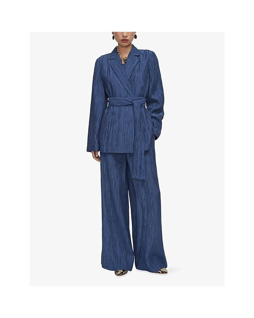 Joseph Blue Nymph Crinkled Lyocell-Blend Jacket