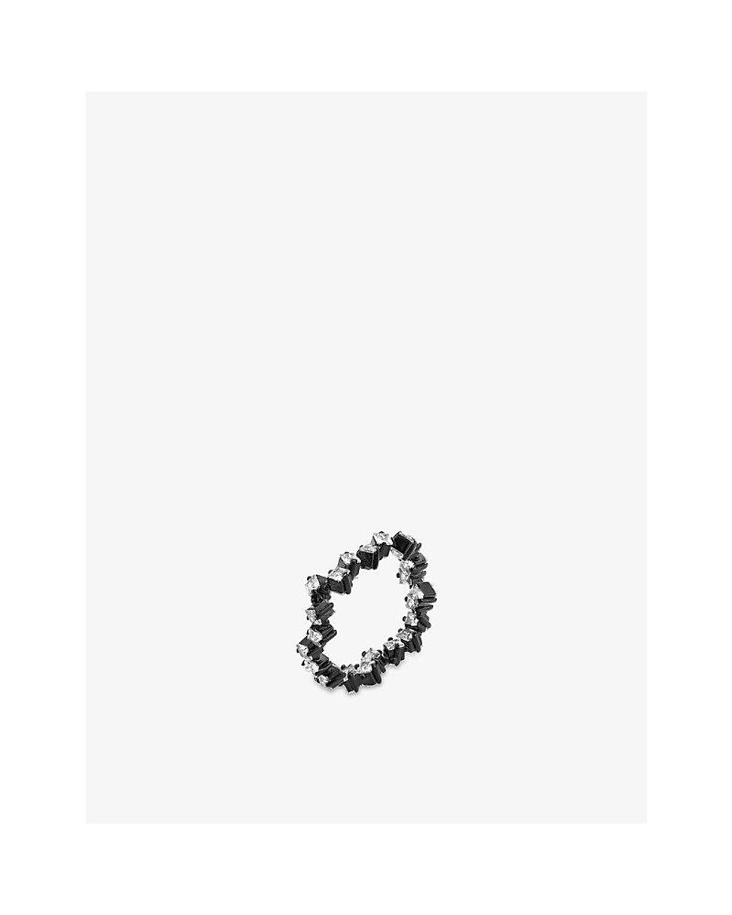 La Maison Du Couturier White Myriam Soseilos Sterling- Enamel And Lab Created Sapphire Ring