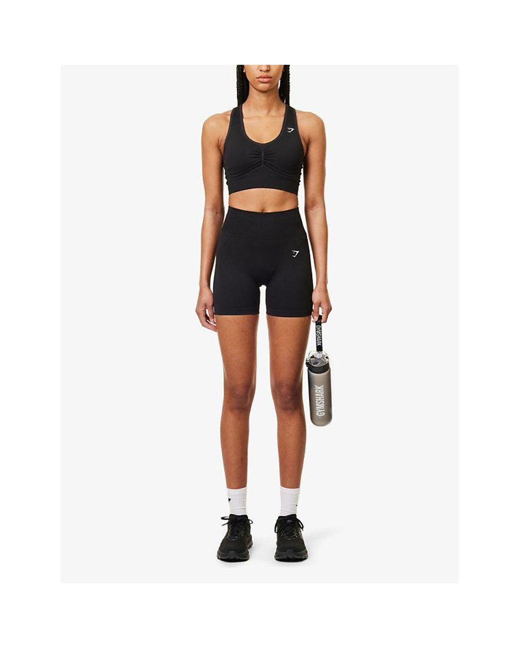 GYMSHARK Black Lift Contour High-Rise Stretch-Woven Shorts