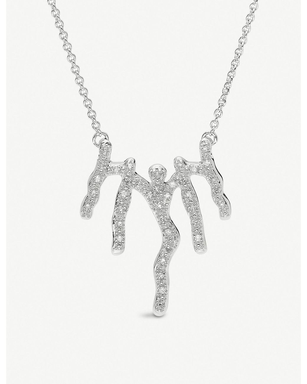 Alta Textured Chain Necklace Adjustable 61cm/24' in Sterling Silver |  Jewellery by Monica Vinader