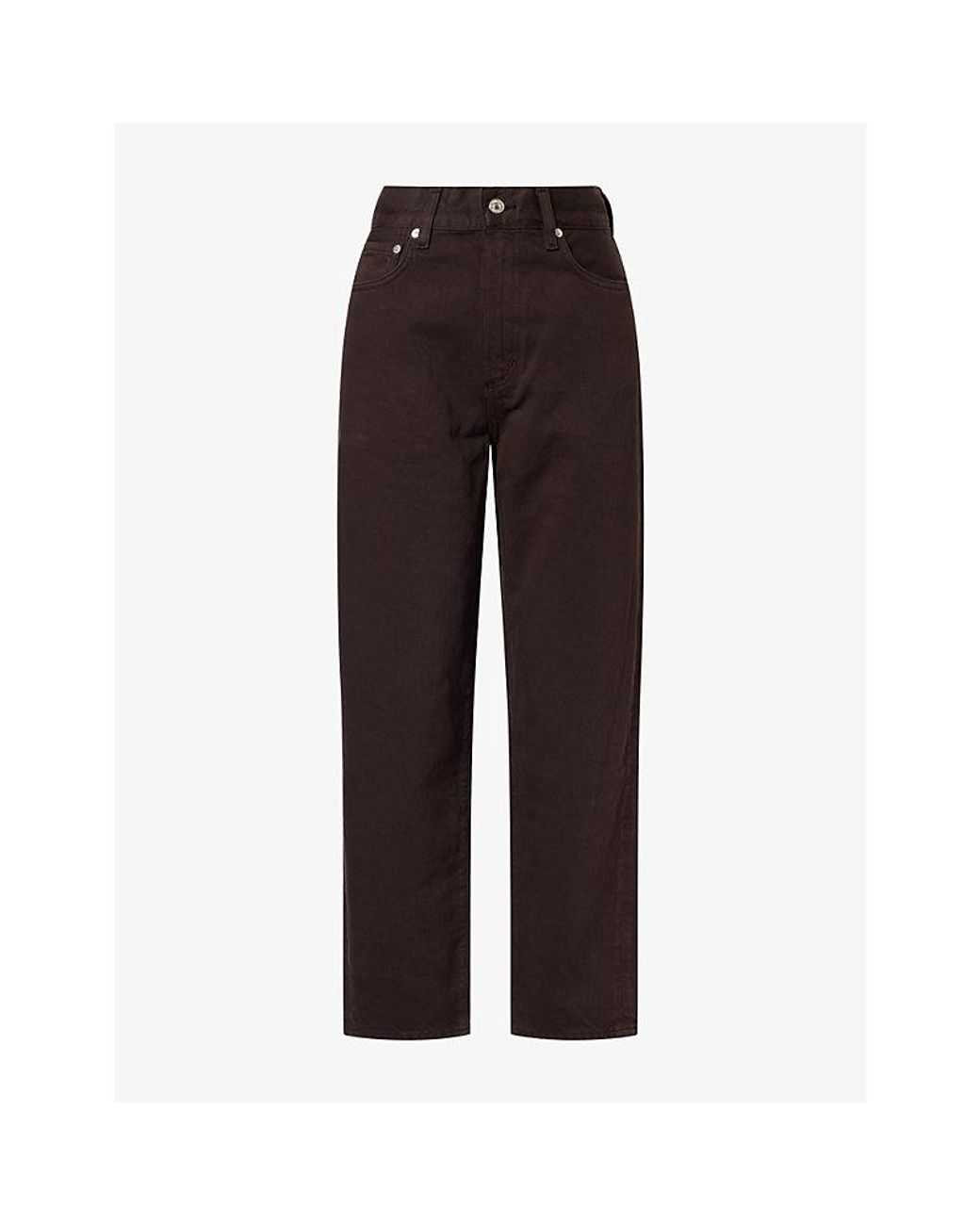 Citizens of Humanity Brown The Taper Mid-Rise Denim Jeans
