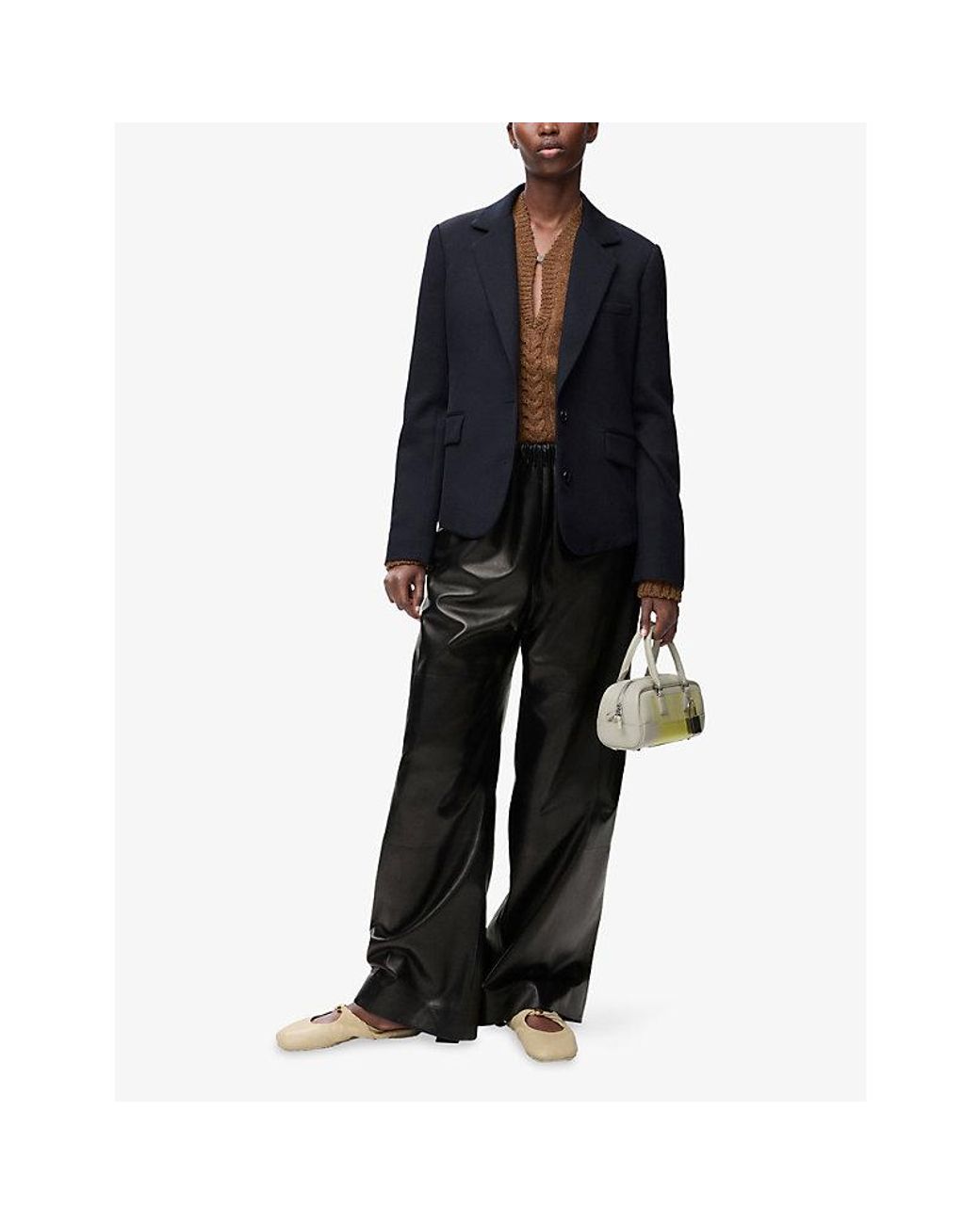 Loewe Blue Tailored Wool-Blend Jacket