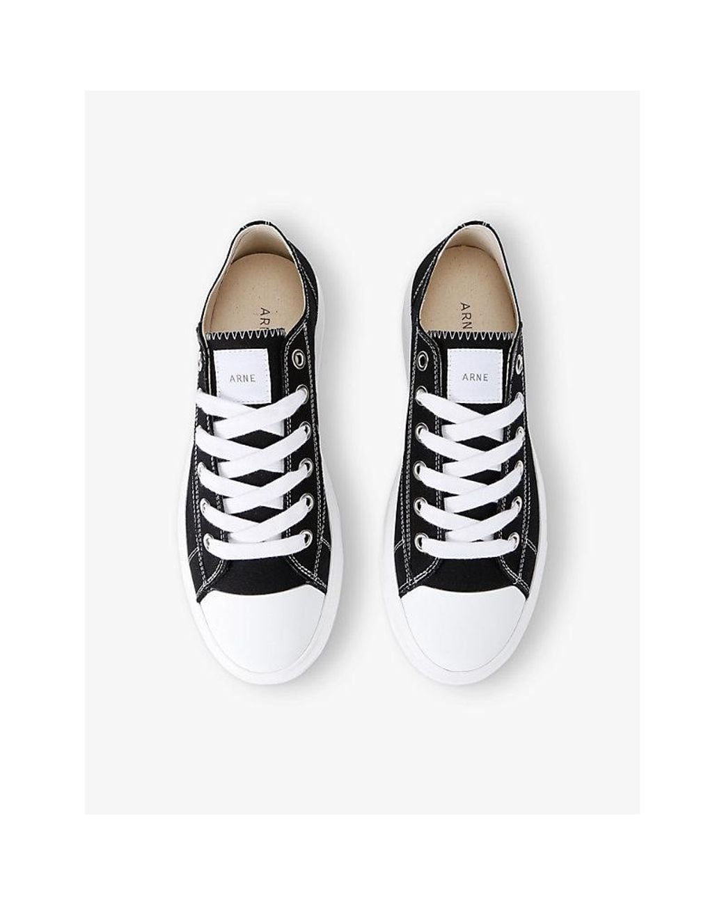 Arne White Homerun Canvas Low-Top Trainers for men