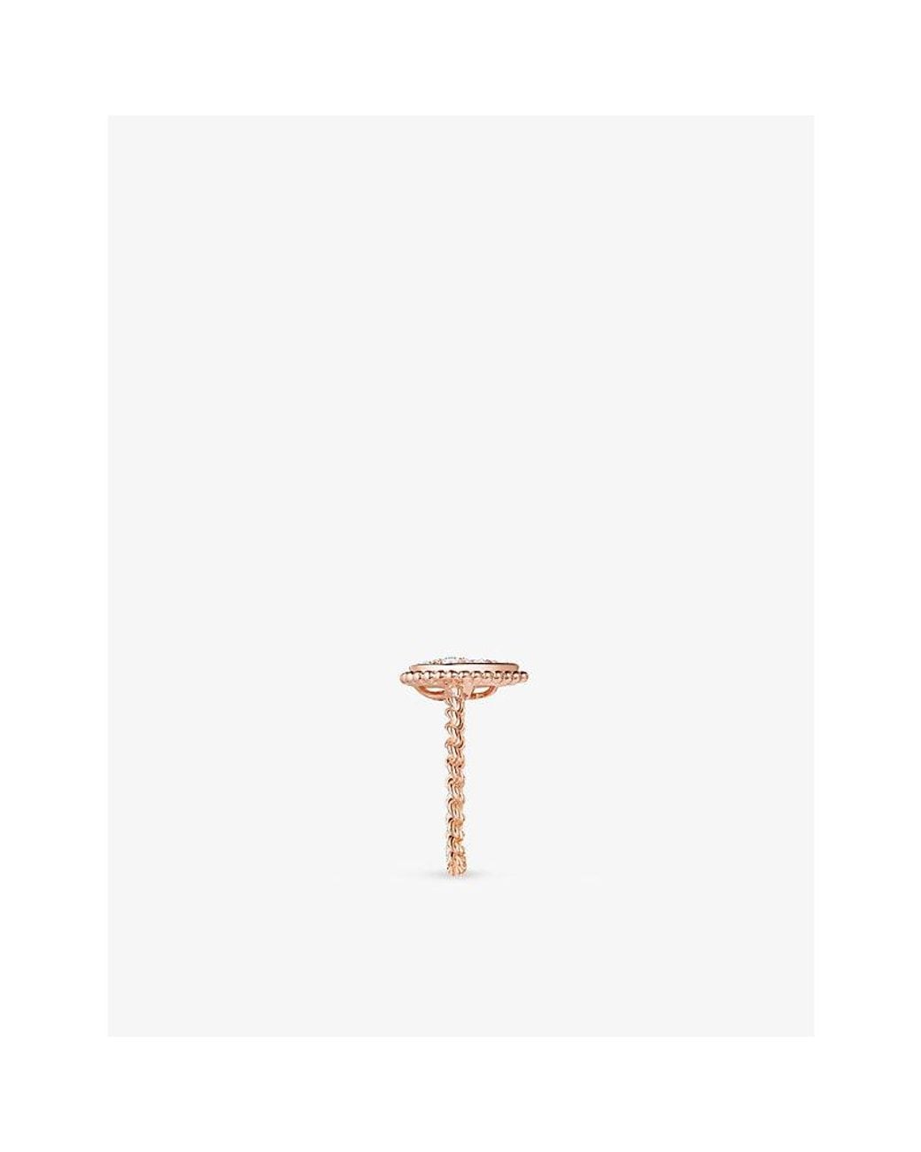 Boucheron White Serpent Bohème 18Ct Rose- And 0.15Ct Diamond Ring