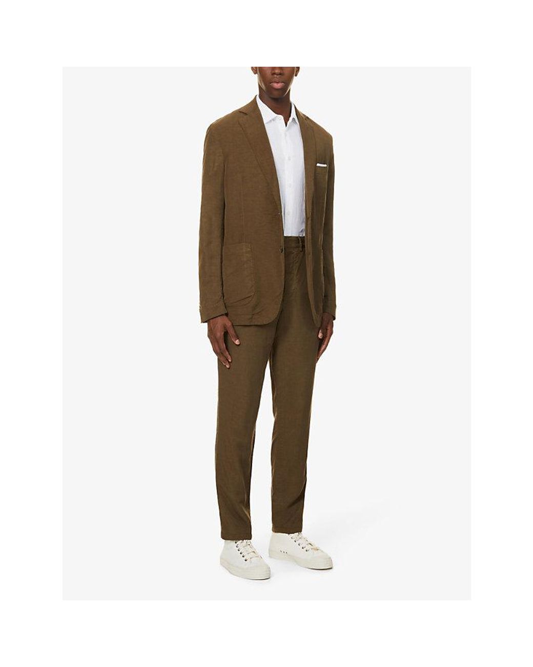 Orlebar Brown White Giles Regular-Fit Linen Shirt for men