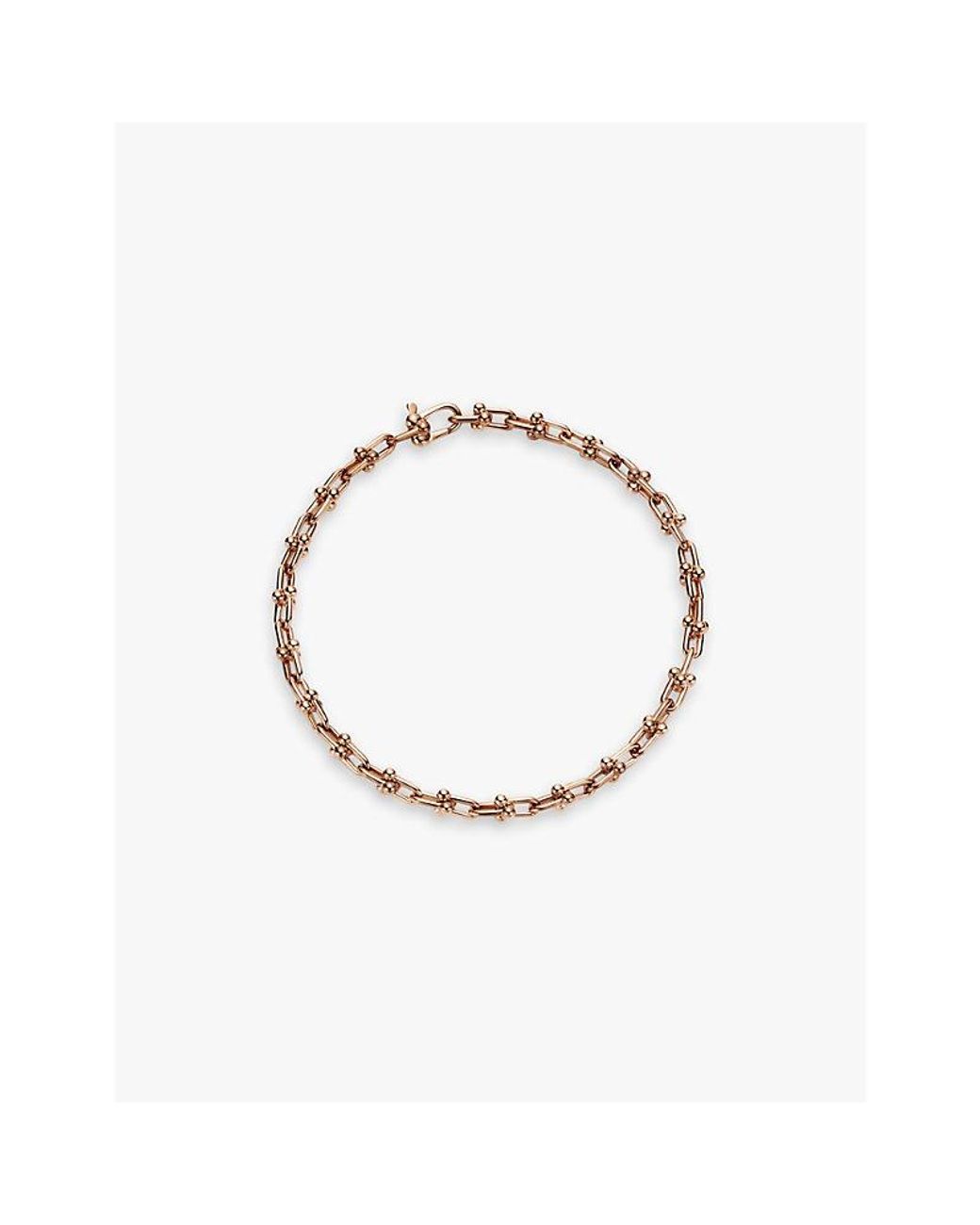 Tiffany & Co Metallic Tiffany Hardwear Micro Link 18Ct Rose- Bracelet