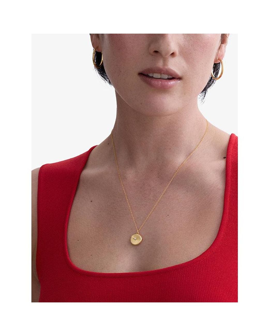 Astley Clarke Metallic Biography Midi 18Ct- Plated Sterling- Locket Necklace