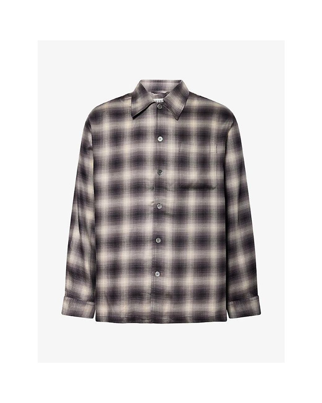 Our Legacy Gray Every Shirt Check Woven Shirt for men