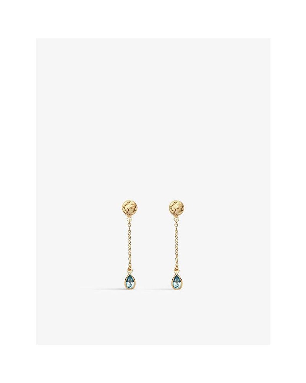 La Maison Du Couturier Metallic With Love Darling #13 Earth 14Ct-Plated Vermeil Sterling Drop Earrings