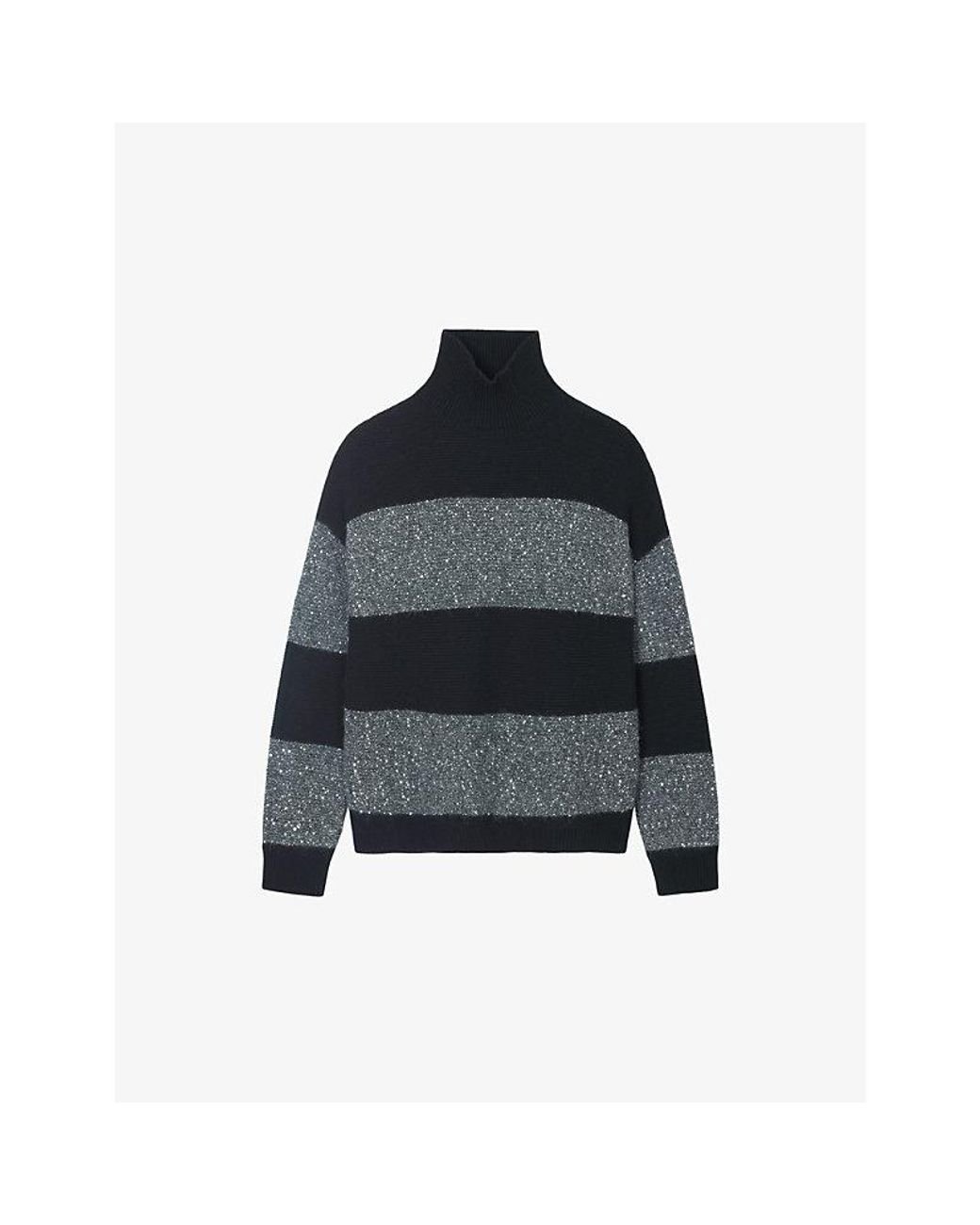 White company top black jumper
